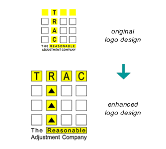 enhanced TRAC logo design